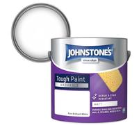 Johnstone's - Washable Paint - Pure Brilliant White - Matt Finish - Emulsion Paint - Highly Durable - Stain Resistant - Non Toxic & Low Odour - 12m2 Coverage per Litre - 2.5L