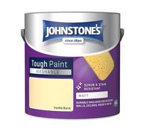 Johnstone's - Washable Paint - Vanilla Burst - Matt Finish - Emulsion Paint - Highly Durable - Stain Resistant - Non Toxic & Low Odour - 12m2 Coverage per Litre - 2.5L