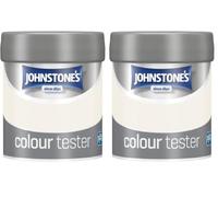 Johnstone's White Lace Wall & Ceiling Paint Tester Pot - Emulsion - Easy to Apply - Dries in 1-2 Hours - 75ml (Pack of 2)