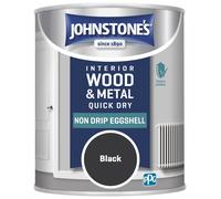 Johnstone's Wood & Metal Eggshell - Black - 750ml