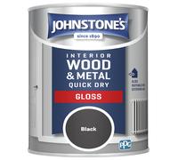 Johnstone's Wood & Metal Gloss Paint - Black 750ml