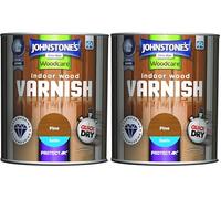 Johnstone's Woodcare Indoor Wood Varnish - Pine 750ml (Pack of 2)