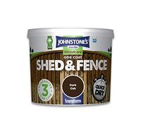 (Dark Oak, 5L) Johnstones One Coat Shed And Fence