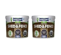 Johnstone's Woodcare Shed & Fence Paint Shaded Grey 9L Pack Of 2