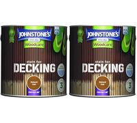 Johnstone's Woodcare Stain for Decking - Natural Oak 2.5L (Pack of 2)