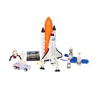 JohnToy 26055 Space Shuttle Playset Large with Light and Sound, Multi-Coloured