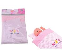 JohnToy 27537 Baby Rose Dolls Blanket and Pillow Set, from 24 Months, Pink