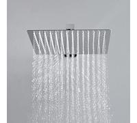 JOHO 30 x 30 cm Square Chrome 304 Stainless Steel Easy Care Shower Head