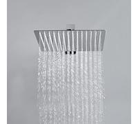 JOHO Easy Care Shower Head Stainless Steel Chrome Square (25 x 25 cm Corner)