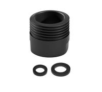 JOHO Shower Rail Shower Column Thread Adapter 1/2 Inch Female to 3/4 Inch Male Thread for Garden and Washing Machine Hose, Garden Hose Connection Brass Black