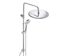 JOHO Shower System Shower Set Bathroom in Stainless Steel 304 with Shower Bar with Shower Holder Bracket Adjustable Height,Multifunction Shower Hand and Shower Head Chrome D30cm.
