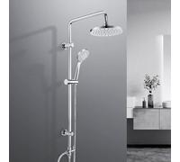 Joho Stainless Steel Shower System, Shower Rail Rain Shower Set with ABS, Shower Head Diameter 23 cm