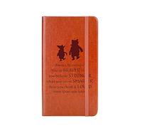 JOHSBYD Pooh Bear Leather Notebook Always Remember You’re Braver Than You Believe Leather Notebook Friendship Gift for Women Men Birthday Gifts for Son Daughter (A6)