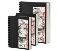 joibabe A4 A5 Sketch Books, 100gsm Hardcover Spiral Bound Drawing Pad, 240 Sheets/480 Pages Natural White Drawing Paper, Professional Sketchbooks for Kids & Adults, Studio & Outdoor Use(3pack)