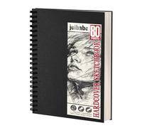joibabe A4 Sketch Book, Hardcover Spiral Bound Sketchbook 100gsm, 80 Sheets 160 Pages Sketch Pad,Natural White Drawing Book, Professional Drawing Pad for Kids & Adults & Artists-9 * 11in