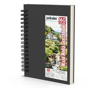 Joibabe Mixed Media Sketchbook A5, 160GSM Acid Free Art Paper, 60 Sheets Spiral Bound, Portable Art Pad for Watercolour, Acrylic, Markers, Pencils, Sketching for Artists, Adults and Students