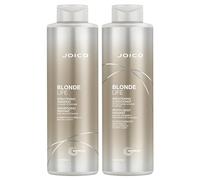 Joico Blonde Life Illuminating Shampoo & Nourishing Conditioner 1000ml Duo Set + FREE PUMPS for Blonde/Grey/Platinum Hair Anti-Brass