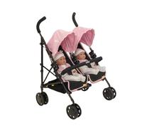 Joie Aire Twin Dolls Stroller - Pink & Black
