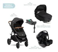 Joie Alore Pushchair with I-Jemini Car Seat & Base & Calmi Carrycot Travel System - Shale