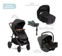 Joie Alore Pushchair with I-Snug 2 Car Seat & Base & Calmi Carrycot Travel System Bundle - Shale