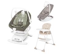 Joie Bouncer, Swing & Highchair 3-Piece Bundles - Walnut/Palms/Tan