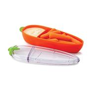 Joie Carrot Snack Container - BPA-Free, Sectioned Food Storage for Carrots & Dip, LFGB Approved, Orange
