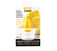 Joie Citrus Juicer with Built-In Strainer, Manual Lemon and Lime Squeezer, Yellow