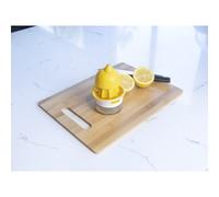 Joie Citrus Juicer with Built-In Strainer, Manual Lemon and Lime Squeezer, Yellow