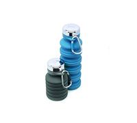 Joie Collapsible Water Bottle On The Go for Backpacking, Hiking, Camping, and Sports, BPA Free, Silicone, Reusable and Includes Carabiner for Water Bottle | 16 oz.