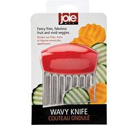 Joie Crinkle Cutter Kitchen Knife - Stainless Steel Blade for Vegetables, Fruits, and Potatoes, Colors May Vary