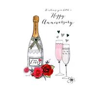 Wishing You Both Happy Anniversary Greeting Card Joie De Vivre Range Cards