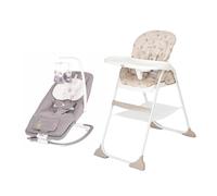 Joie Dreamer Rocker & Mimzy Snacker Highchair - Fern/Cosmo Tan