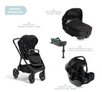 Joie Finiti Signature Pushchair with I-Jemini Car Seat & Base & Calmi Carrycot Travel System - Eclipse
