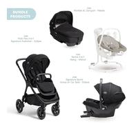 Joie Finiti Signature Pushchair with Sprint Car Seat & Calmi Carrycot & Sansa Rocker - Eclipse