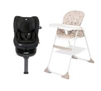 Joie i-Spin 360 Car Seat & Mimzy Snacker Highchair - Shale/Cosmo Tan