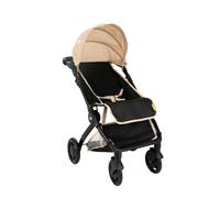 Joie Junior Pact Dolls Pram | Stone & Black Childrens Toy Pram, Compact Fold-Over Design with Carry Handle dolls Pushchair, Adjustable Handle Height,