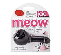 Joie Kitchen Gadgets 067742-125002 Meow cat Measuring Spoon, Mixed, Black/White