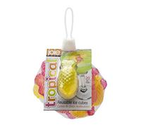 Joie Kitchen Gadgets 19924 Reusable Tropical Ice Cubes-Flamingo and Pineapples, Plastic, Yellow