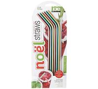 Joie Kitchen Gadgets 99363 Christmas Stainless Steel Straws Coloured, Plastic