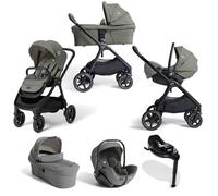 Joie Signature Finiti Flex Travel Ready Bundle with XL Carrycot, i-Level Pro CarSeat & i-Base Encore-Evergreen