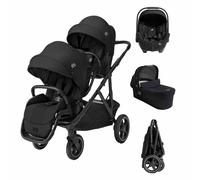 Joie Signature Versiti 2-in-1 Tandem Travel System 7-Piece Bundle - Eclipse