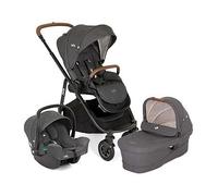 Joie Baby Versatrax Trio Cycle Pushchair with Carrycot i-Snug 2 Car Seat Bundle, Shell Grey