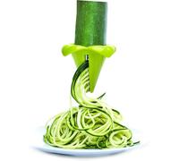 Joie Veggie Spiralizer - Compact Vegetable Spiralizer for Zoodles, BPA-Free, Stainless Steel Blades, Green