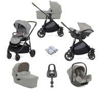 Joie Versatrax E Trio i-Snug Travel System with Ramble Carrycot & i-Base Advance - Pebble