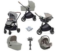 Joie Versatrax E Trio i-Snug Travel System with Ramble Carrycot & i-Base LX2 - Pebble