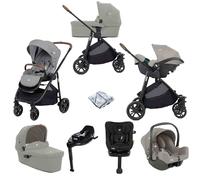 Joie Versatrax E Trio Travel System with i-Pivot & i-Base Encore - Pebble