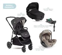 Joie Versatrax Pushchair with I-Level Pro Car Seat & Base & Calmi Carrycot Travel System - Shale