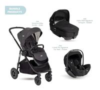 Joie Versatrax Pushchair with I-Level Pro Car Seat & Calmi Carrycot Travel System - Shale