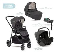 Joie Versatrax Pushchair with I-Snug 2 Car Seat & Base & Ramble XL Carrycot Travel System - Shale