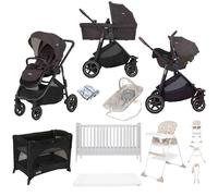 Joie Versatrax Travel System with Henbury Cot Bed & Mattressw 8-Piece Bundle - Shale
